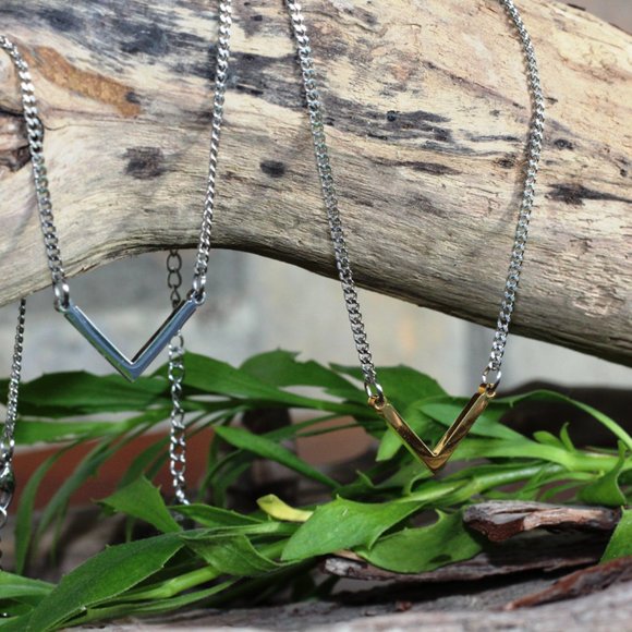 Necklace / 100% stainless steel / 2-tone version (SILVER AND GOLD) - Picture 8 of 8